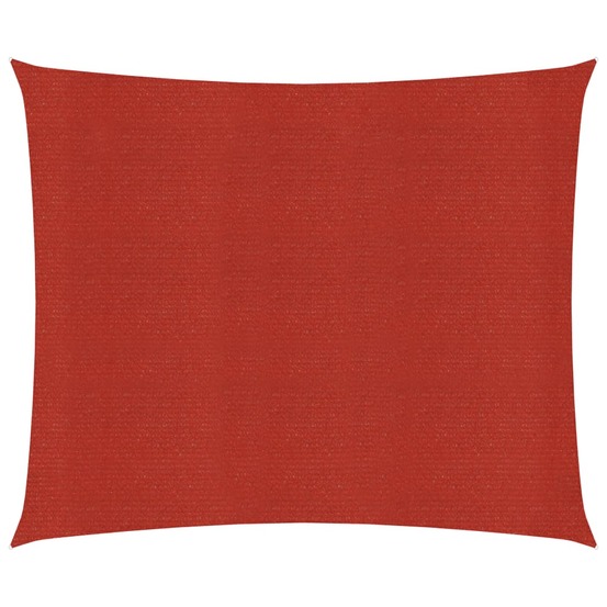 Voile toile d'ombrage parasol 160 g/m² pehd 3,6 x 3,6 m rouge