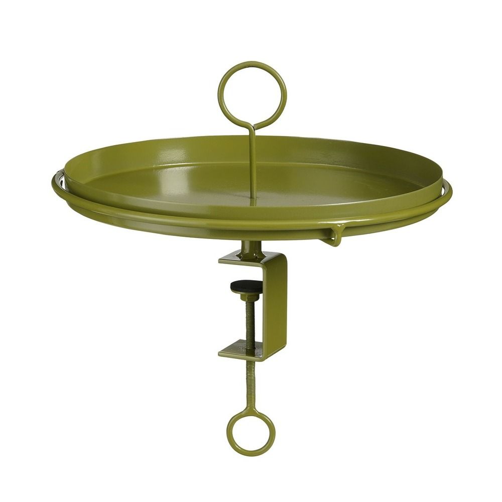 Mica decorations aston plateau avec support - ø30,5 cm - vert foncé