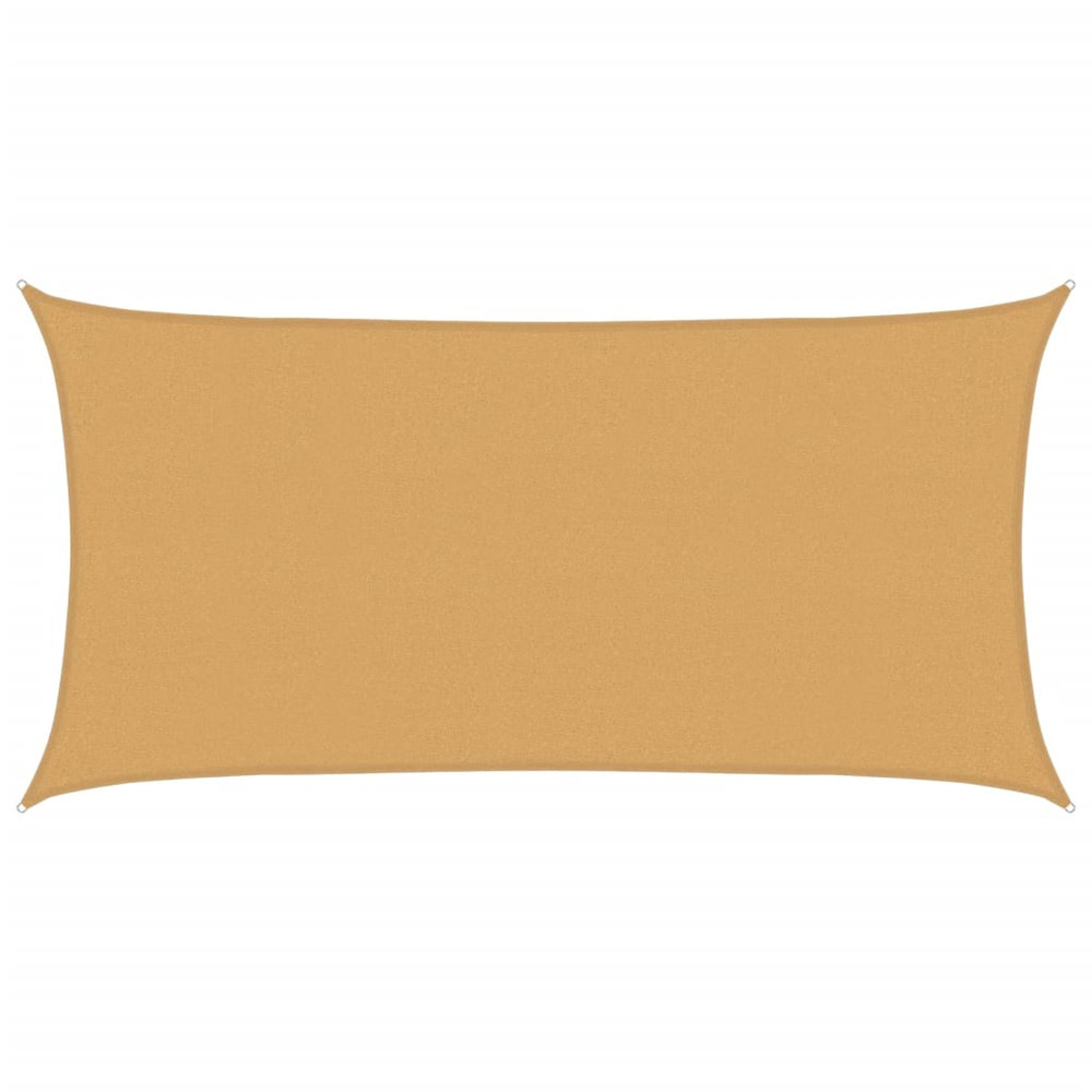Voile d'ombrage 160 g/m² rectangulaire sable 2x3,5 m pehd