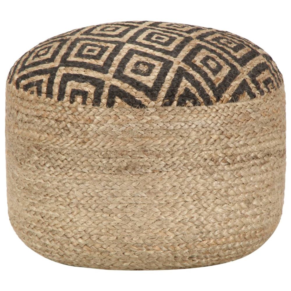 Pouf fait Ã  la main Noir 45 x 30 cm Jute