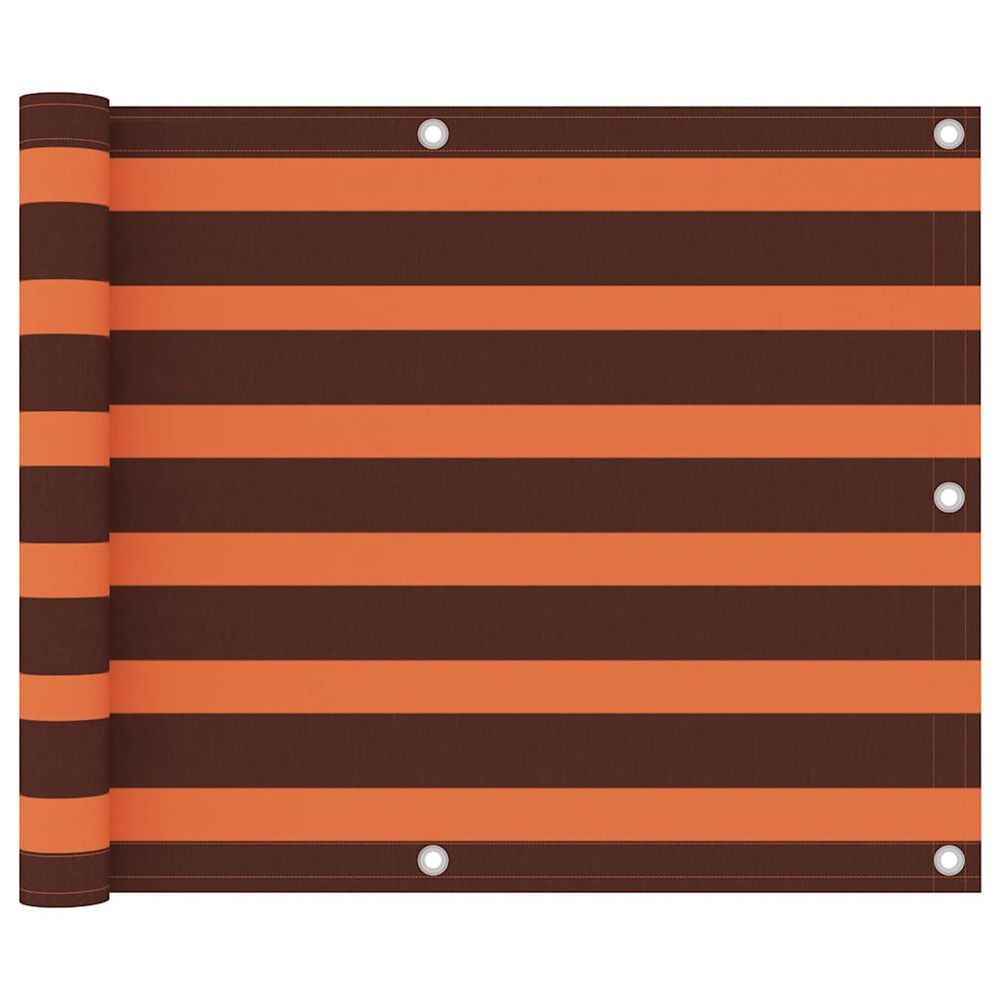 Écran de balcon orange et marron 75x500 cm tissu oxford