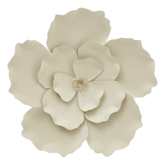 Décoration murale flok 29x29cm beige