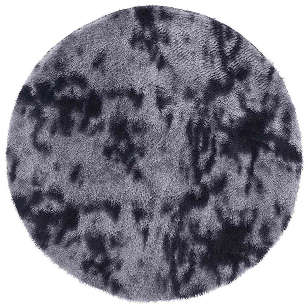 Tapis shaggy à poils longs navarra gris foncé 200x200 cm