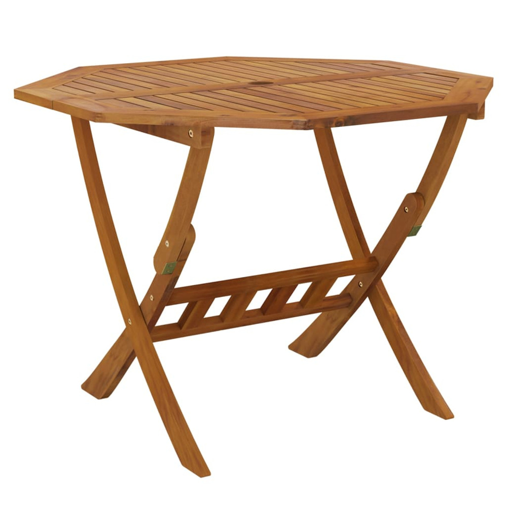 Table pliable de jardin 90x75 cm bois d'acacia solide