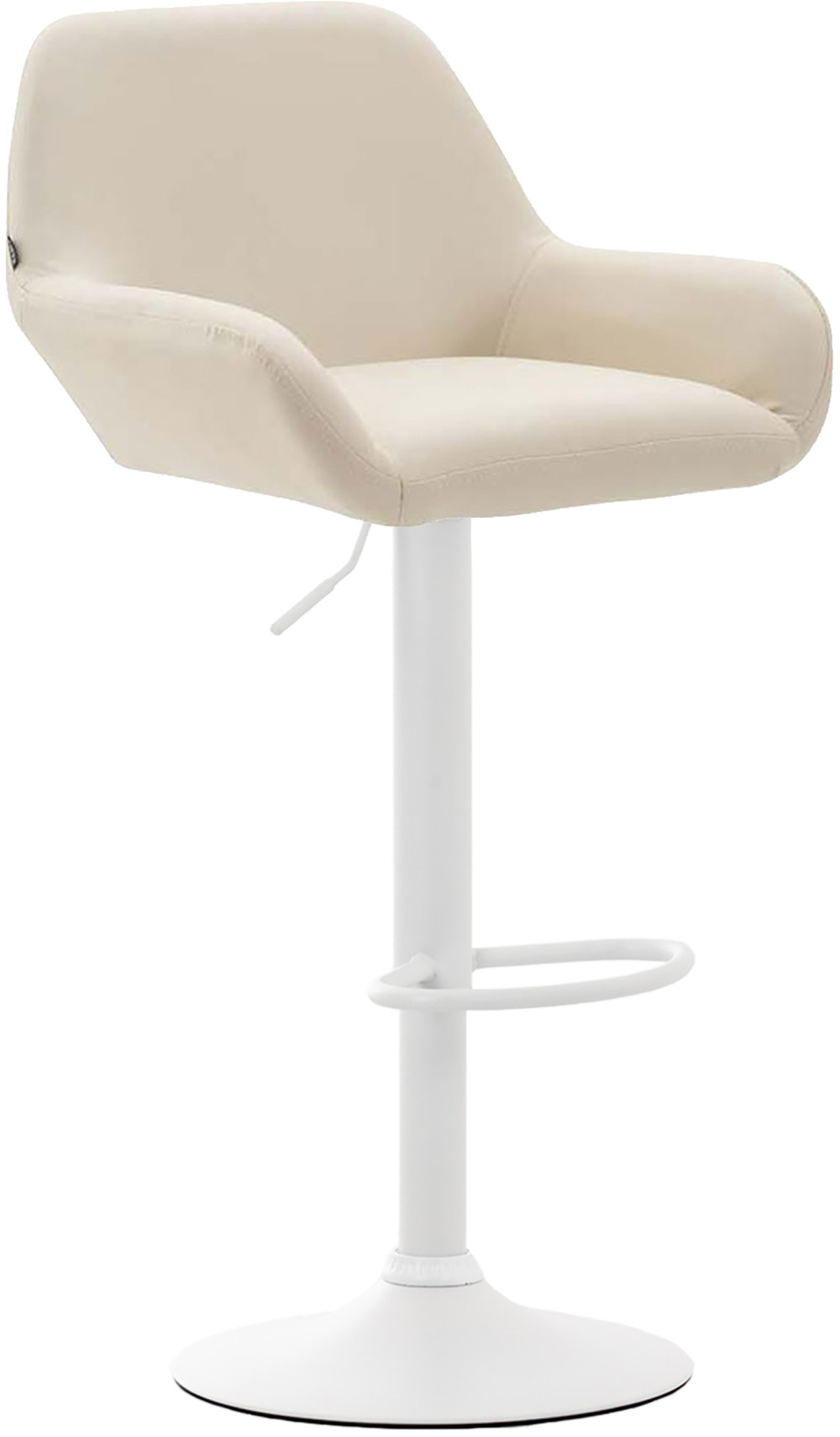 Tabouret de bar braga simili cuir blanc