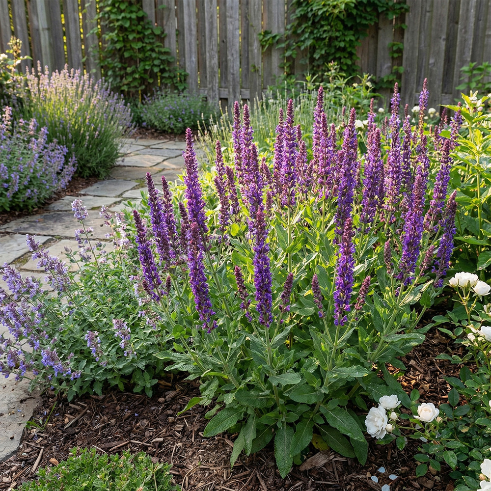 Lot de 6 - salvia ostfriesland - sauge - h. 10-20 cm - p. Ø 9 cm