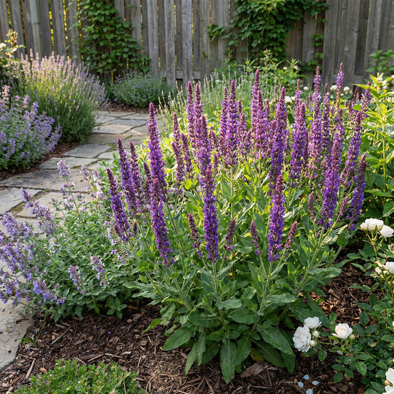 Lot de 6 - salvia ostfriesland - sauge - h. 10-20 cm - p. Ø 9 cm