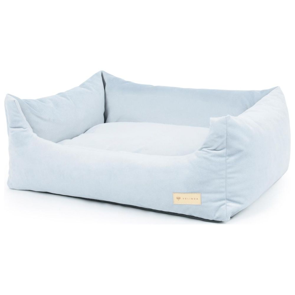 Velinda panier pour chien et chat avec oreiller amovible 80 x 60 — gris