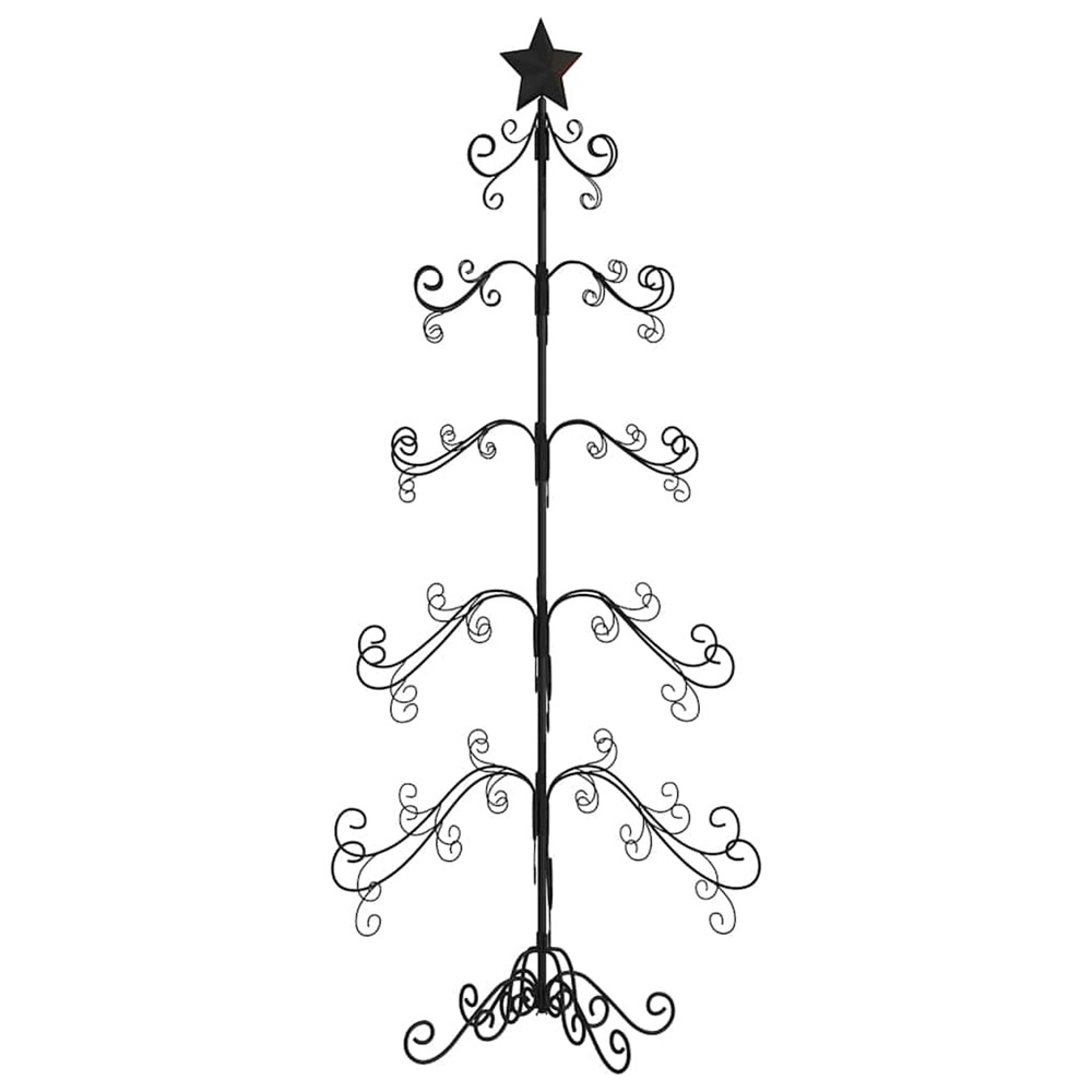Arbre de noël en métal pour décoration noir 150 cm
