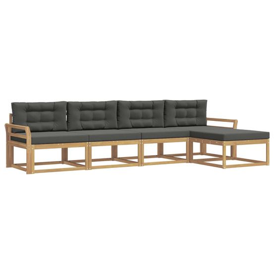 Ensemble de canapés d'extérieur 4 pc blanc et anthracite
