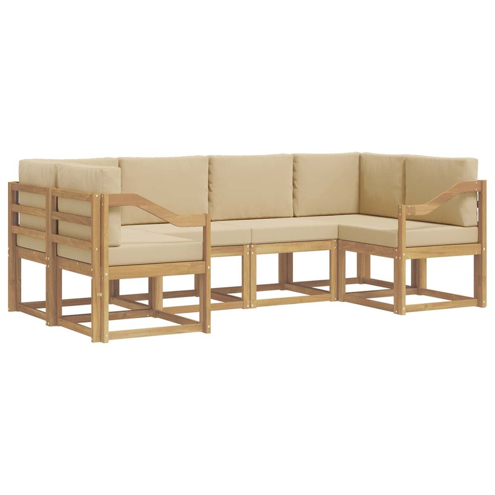 Ensemble de canapés d'extérieur 6 pc blanc et beige