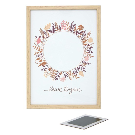 Coffret cadre à empreintes 31,6x22,6cm avec tampon encreur nomade