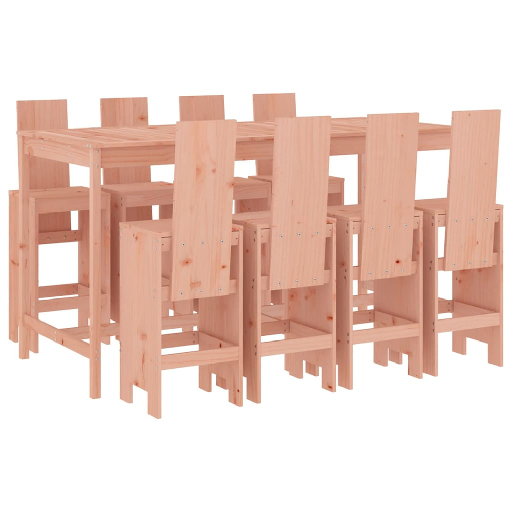 Ensemble de bar de jardin 9 pcs bois massif douglas