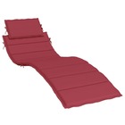 Coussin de chaise longue rouge bordeaux 186x58x3cm tissu oxford