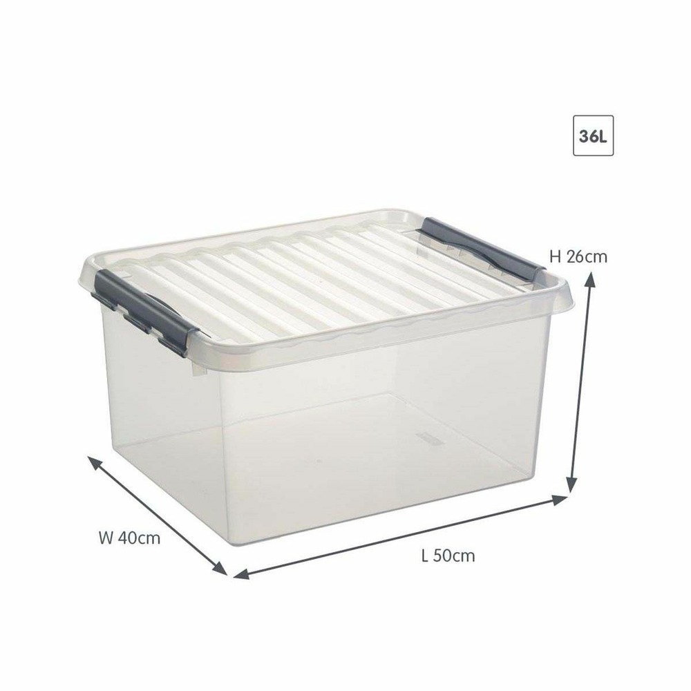 Boîte de rangement en plastique q-line 36 litres