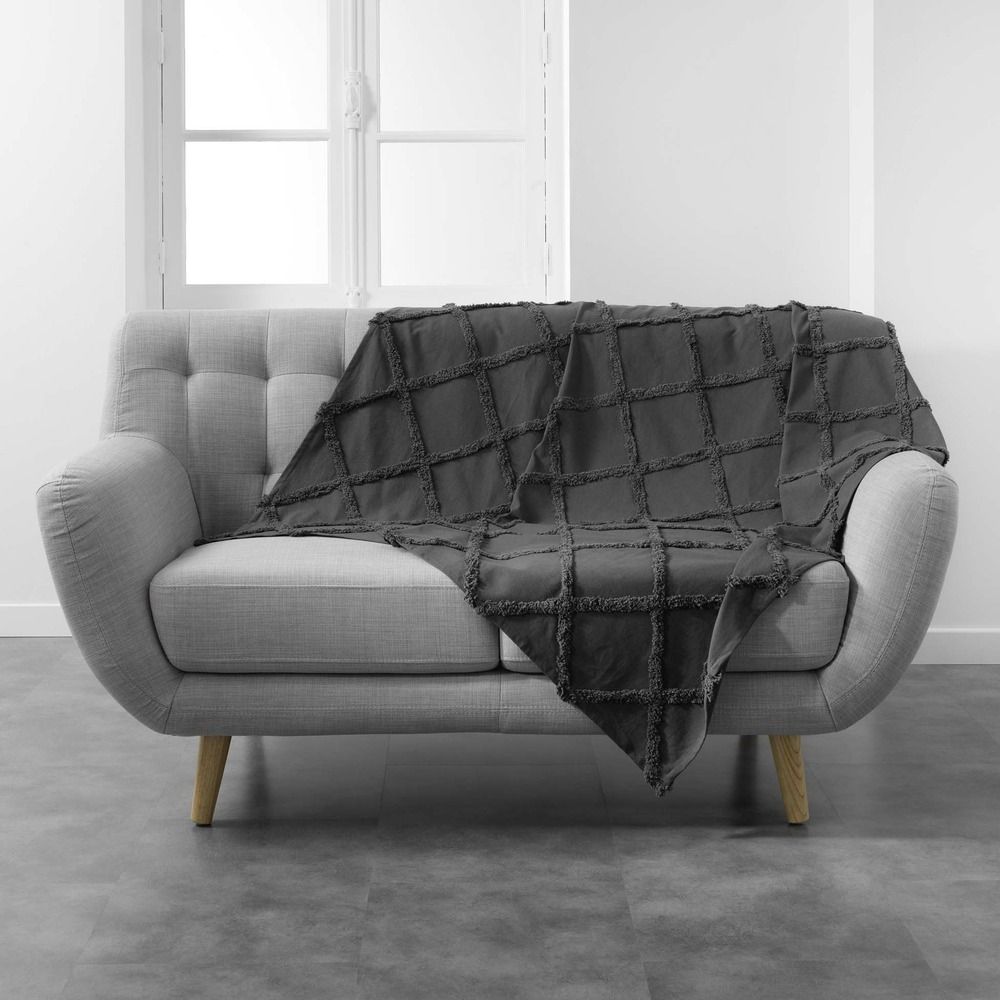 Plaid 125x150cm calyssa anthracite
