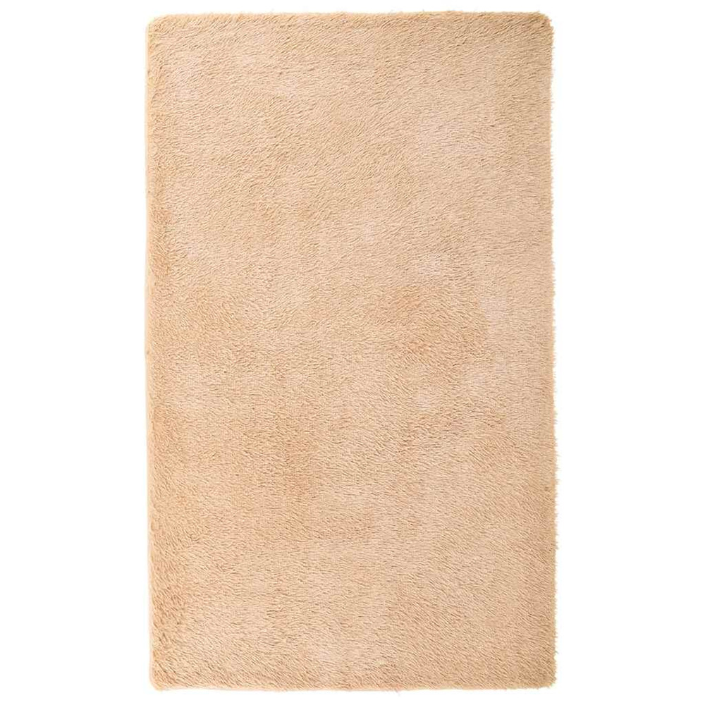 Tapis shaggy à poils longs navarra beige 60x100 cm polyester