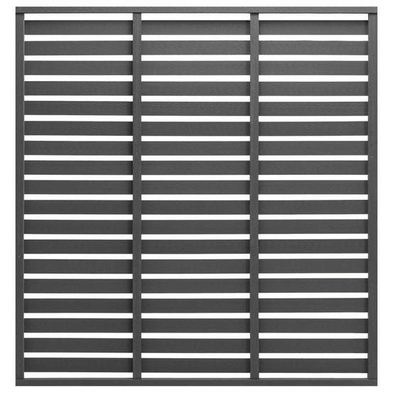 Panneau de clôture wpc 180x180 cm gris