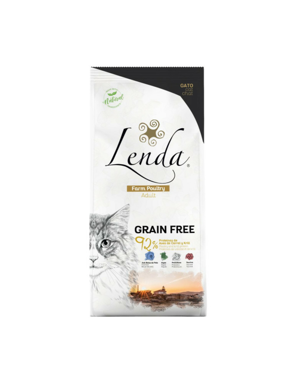 Adult cat farm poultry grain free - croquettes chat adulte sans céréales à la dinde canard oie - 7kg