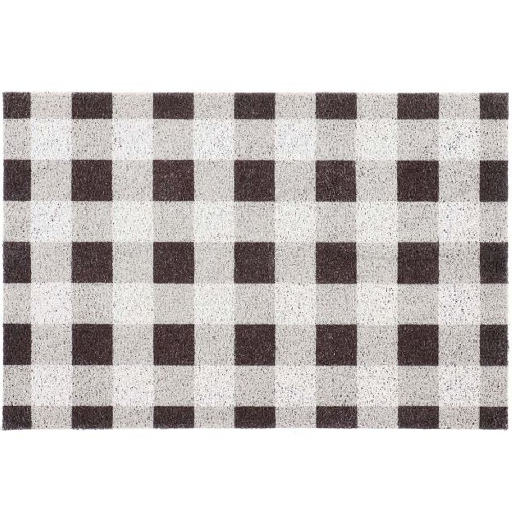 Tapis dessous de paillasson à motifs carreaux