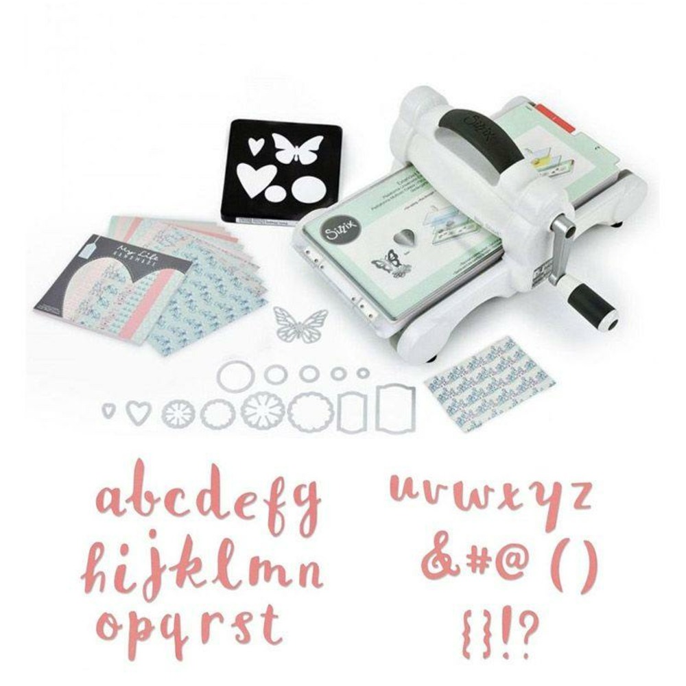 Machine de découpe big shot sizzix + matrice alphabet minuscule