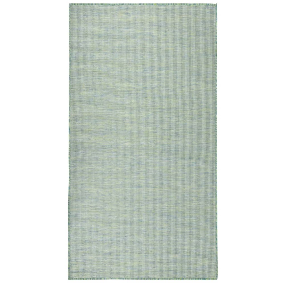 Tapis à tissage plat d'extérieur 80x150 cm turquoise