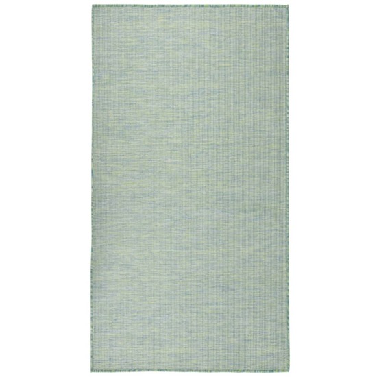 Tapis à tissage plat d'extérieur 80x150 cm turquoise