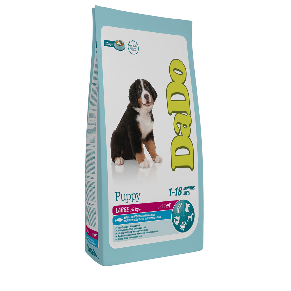 Puppy large breed fish & rice 12 kg