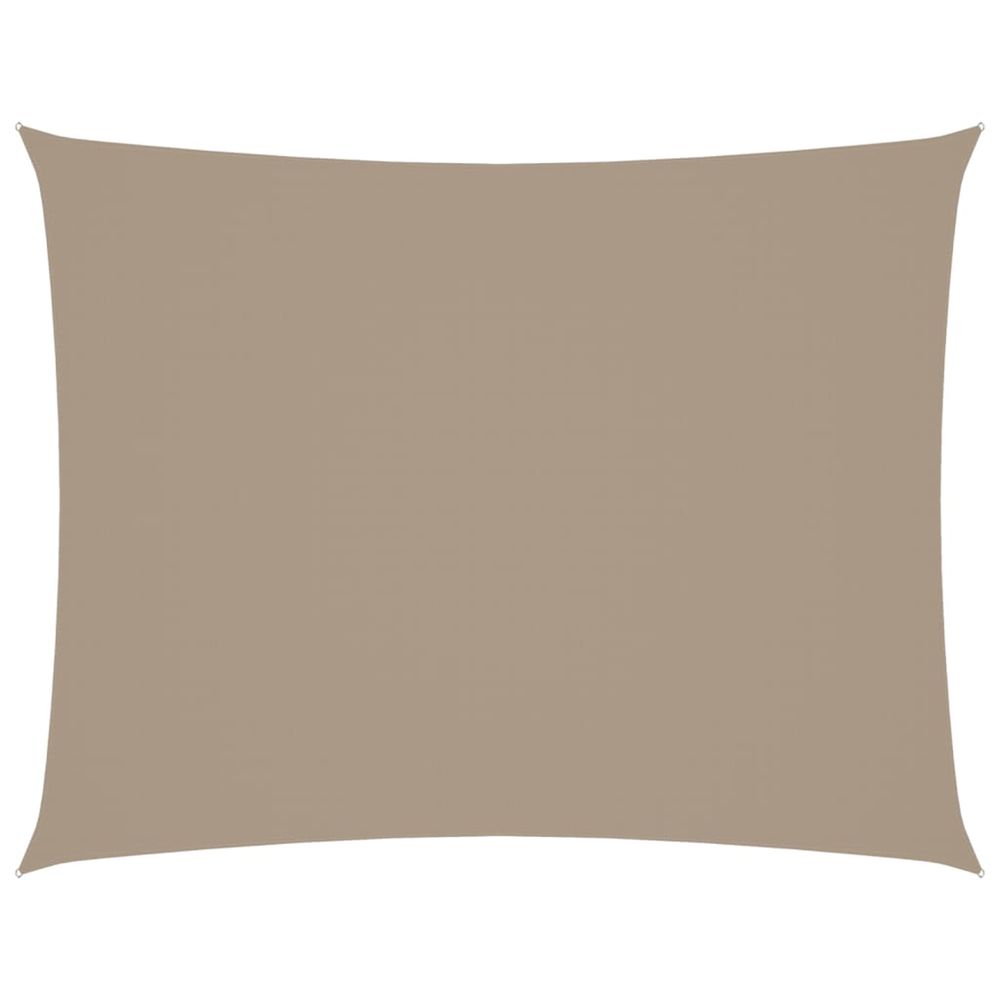 Voile de parasol tissu oxford rectangulaire 2x3,5 m taupe