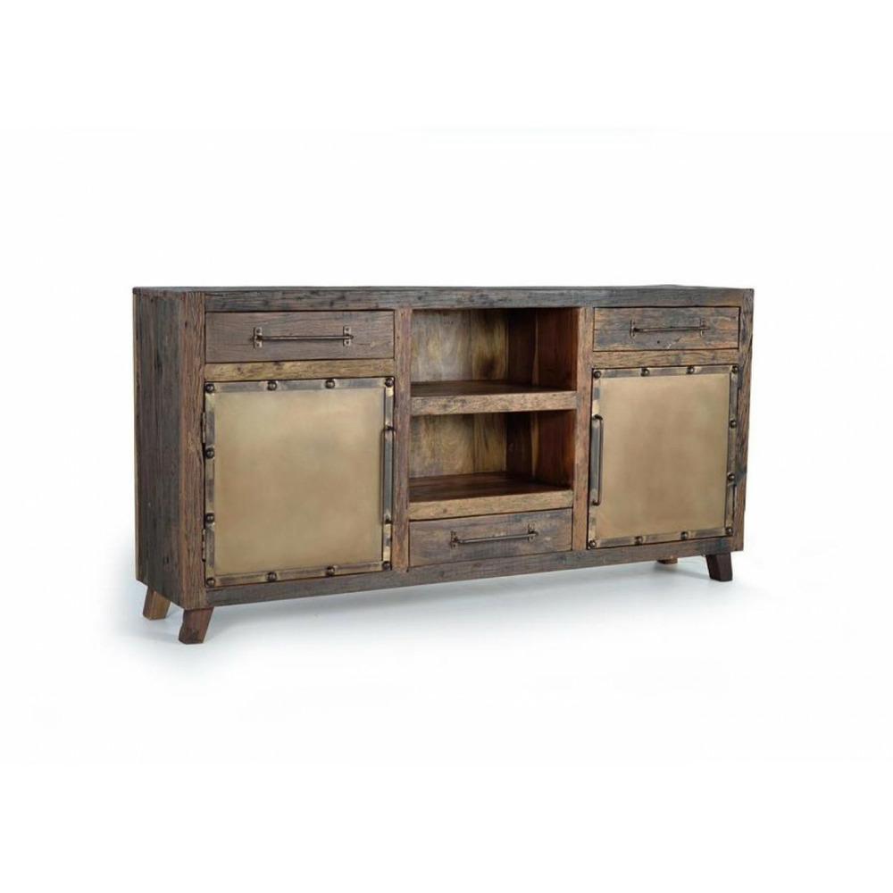 Bahut 3 tiroirs bois marron - cybèle décoration d'autrefois