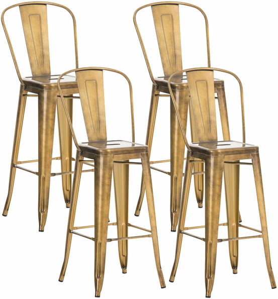 Lot de 4 tabourets de bar aiden