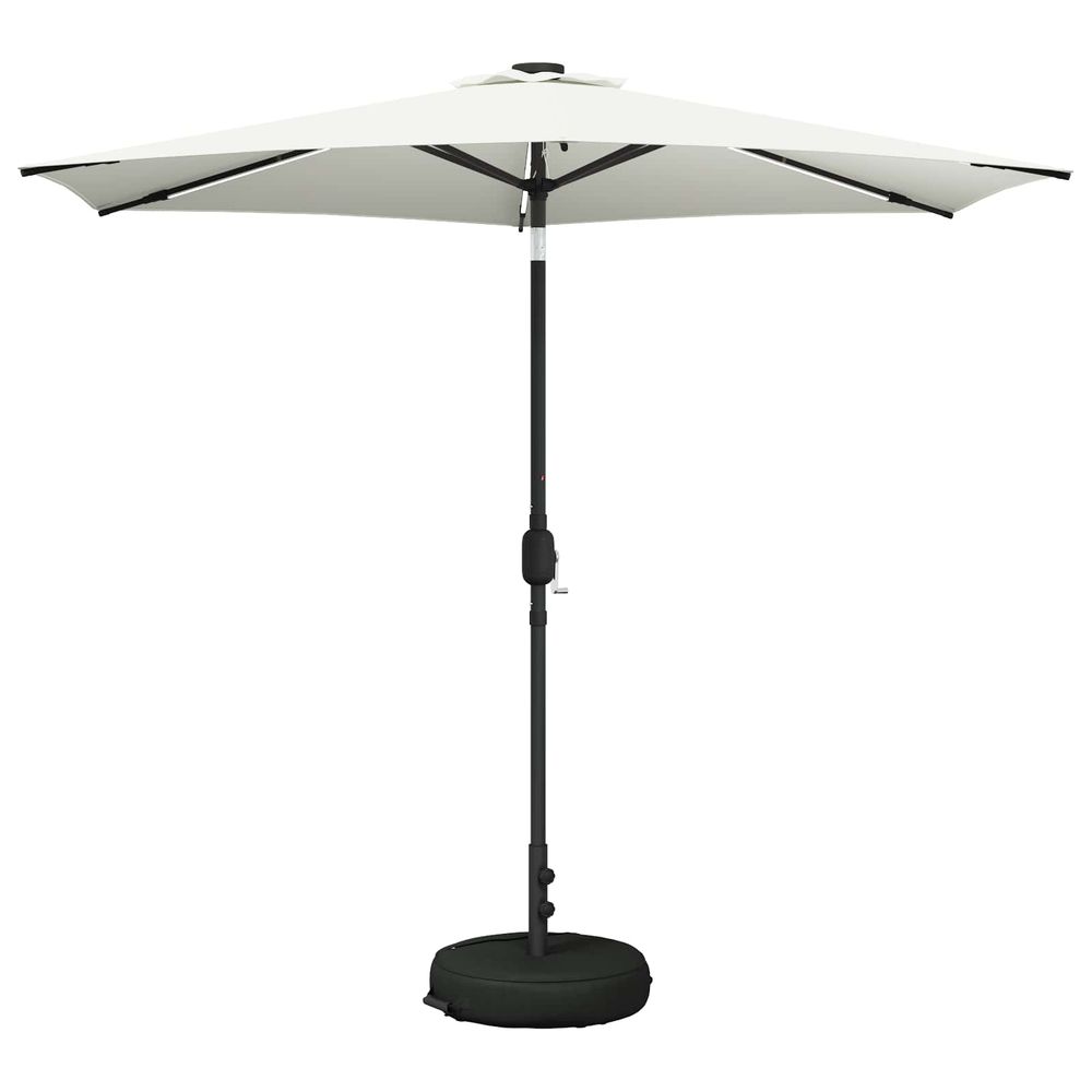 Parasol de jardin avec lumières led et base 2,7 x 2,7 m