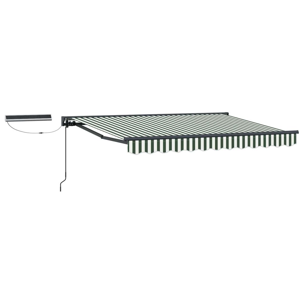 Auvent rétractable électrique vert, blanc, anthracite 3 x 2,5 m