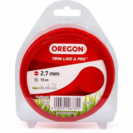 Fil débroussailleuse rond nylon rouge ø2.7mm/15m oregon 69-380-rd