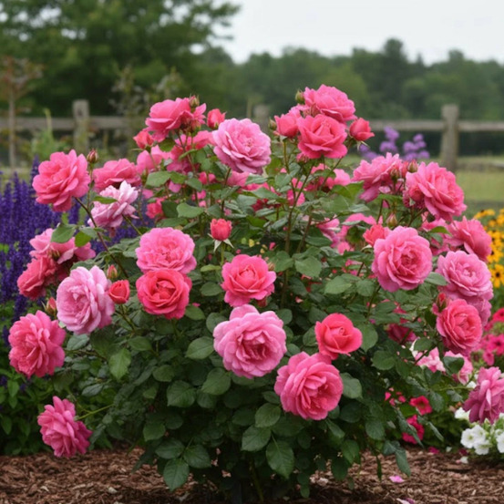 Rosier arbustif parfum royal® 'adaborop' pot de 3l - 20/40 cm