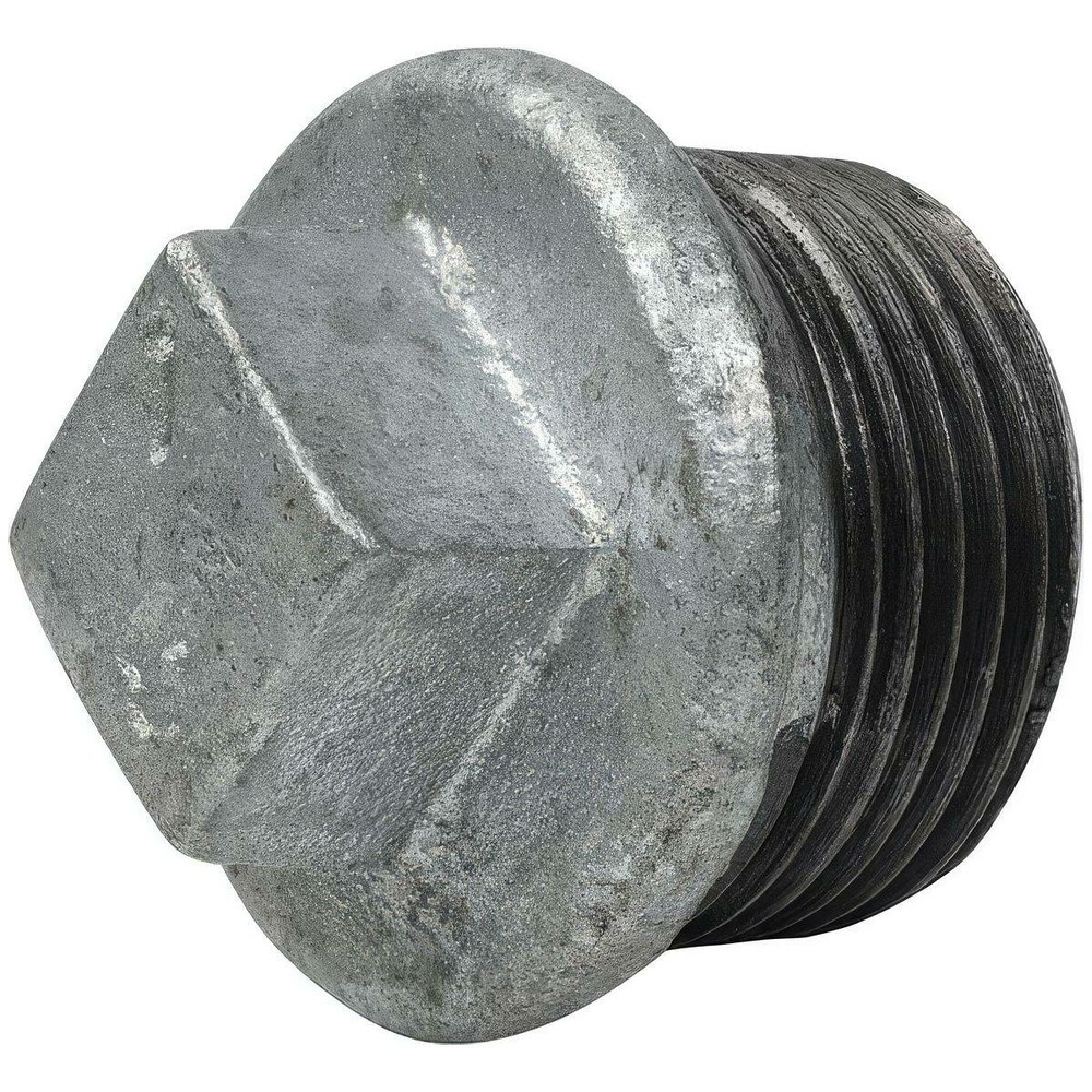 Bouchon mâle avec butée en fonte malléable galvanisée - 1''