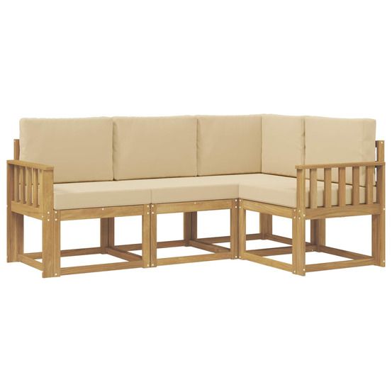 Ensemble de canapés d'extérieur 4 pc blanc et beige