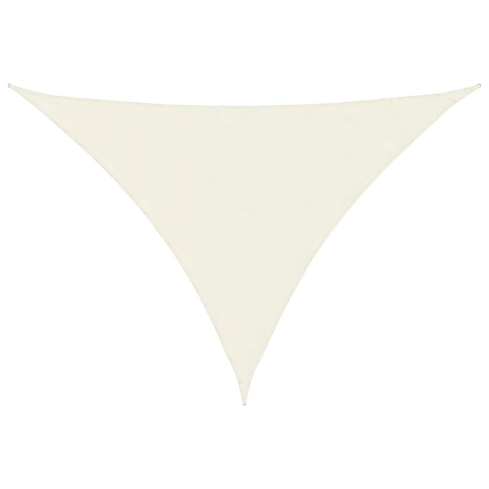 Voile de parasol tissu oxford triangulaire 3x4x4 m crème