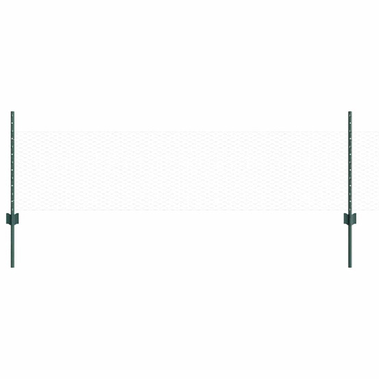 Clôture avec poteau vert