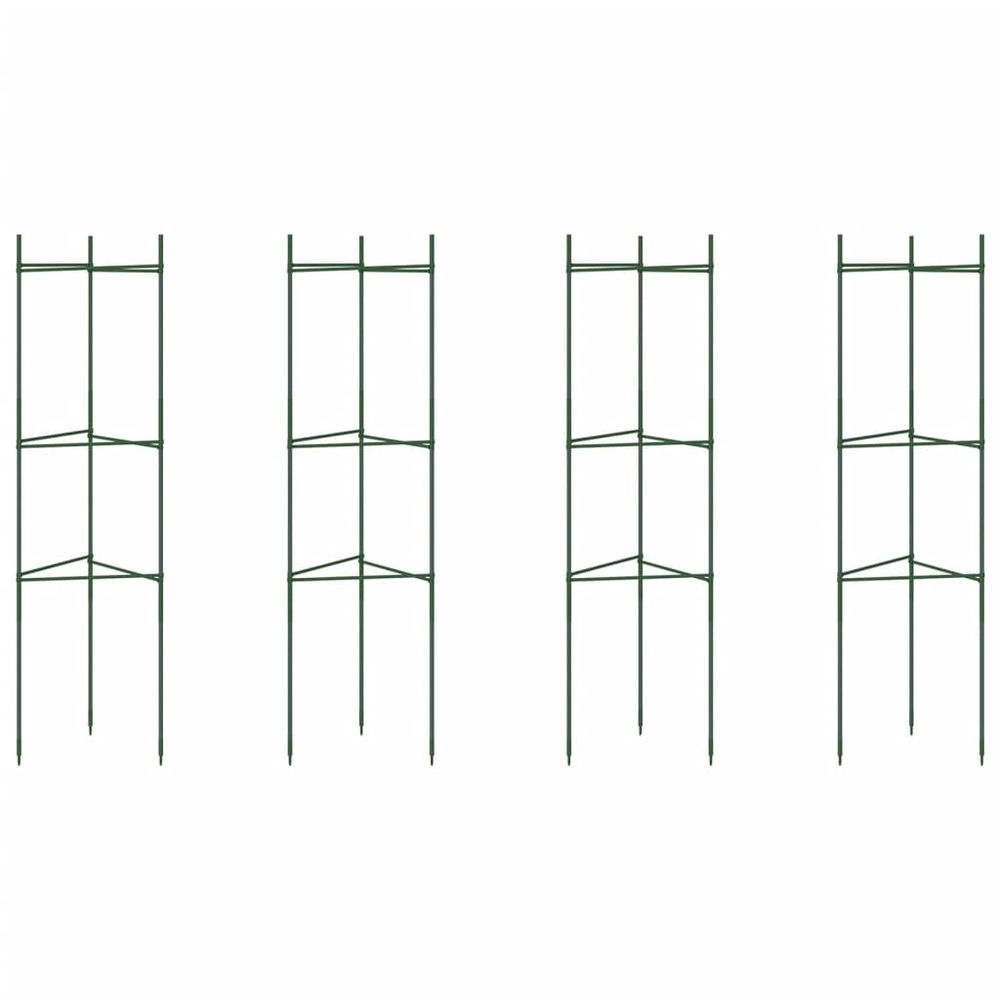 Cages à tomates 4 pcs 116 cm acier et pp