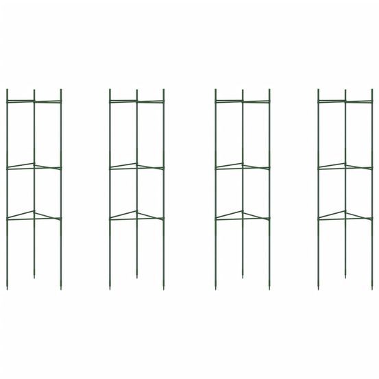 Cages à tomates 4 pcs 116 cm acier et pp