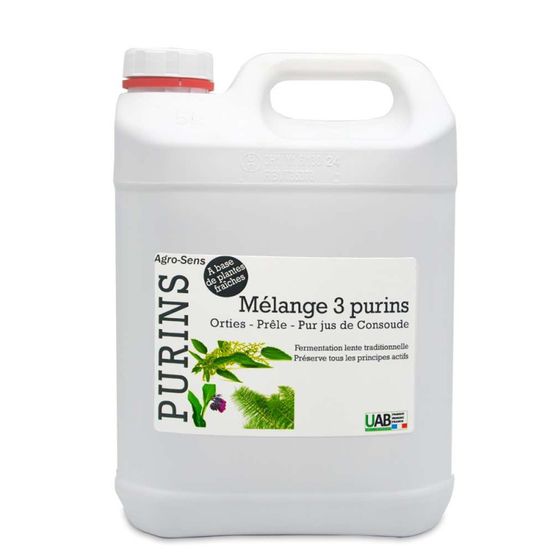 Mélange de 3 purins concentré, ortie, consoude et prêle - 5 litres