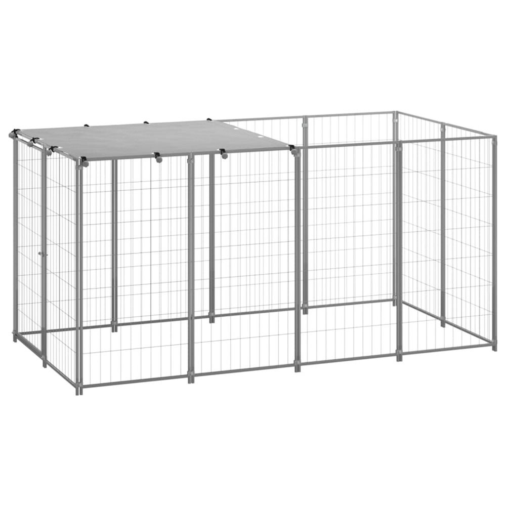 Chenil argenté 2,42 m² acier