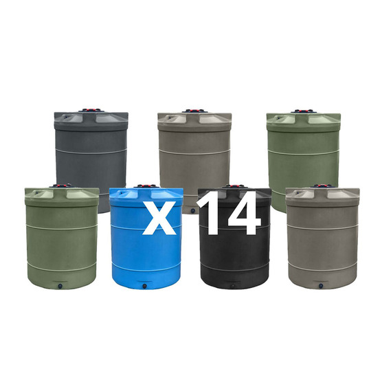 Cuves de stockage eau 3000l-lot de 14