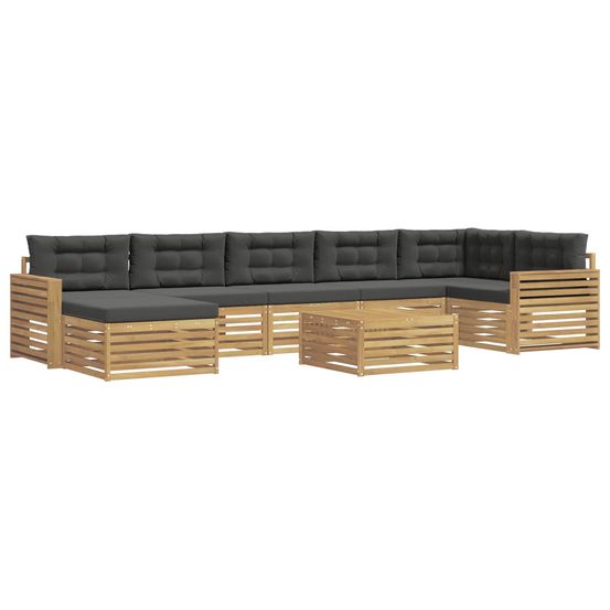 Ensemble de canapés d'extérieur 8 pc blanc et anthracite
