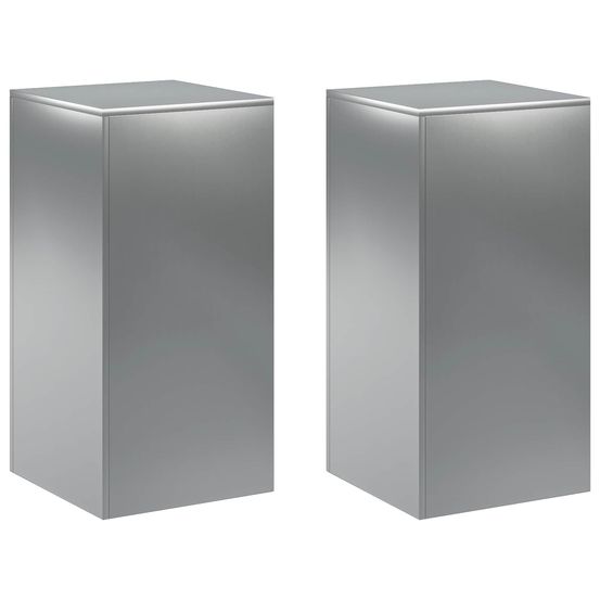 Support de plante 2 pcs argenté 40 x 40 x 80 cm