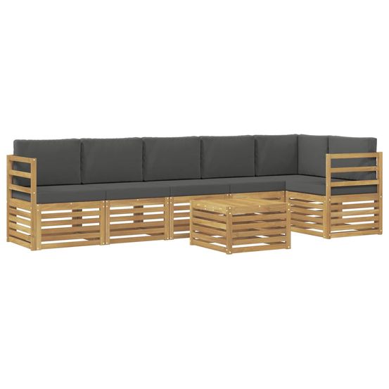 Ensemble de canapés d'extérieur 7 pc blanc et anthracite