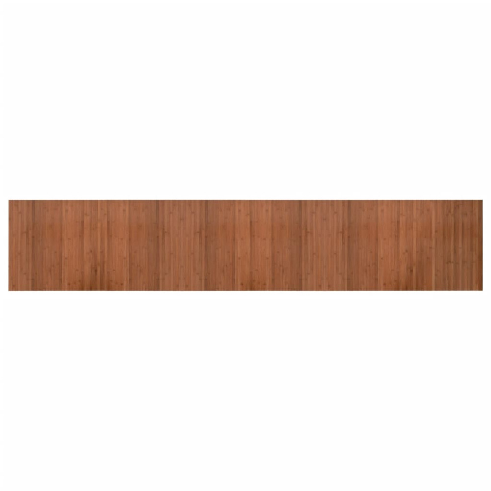 Tapis rectangulaire marron 60x300 cm bambou