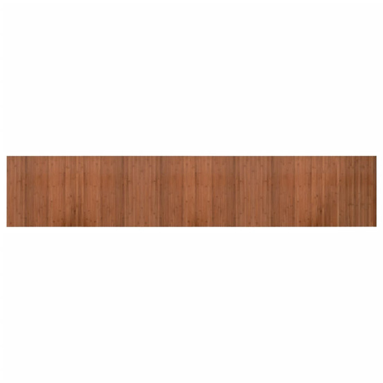 Tapis rectangulaire marron 60x300 cm bambou