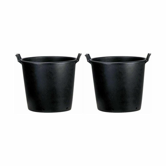 Pot de plantation rond de 35 litres avec poignées lot de 2